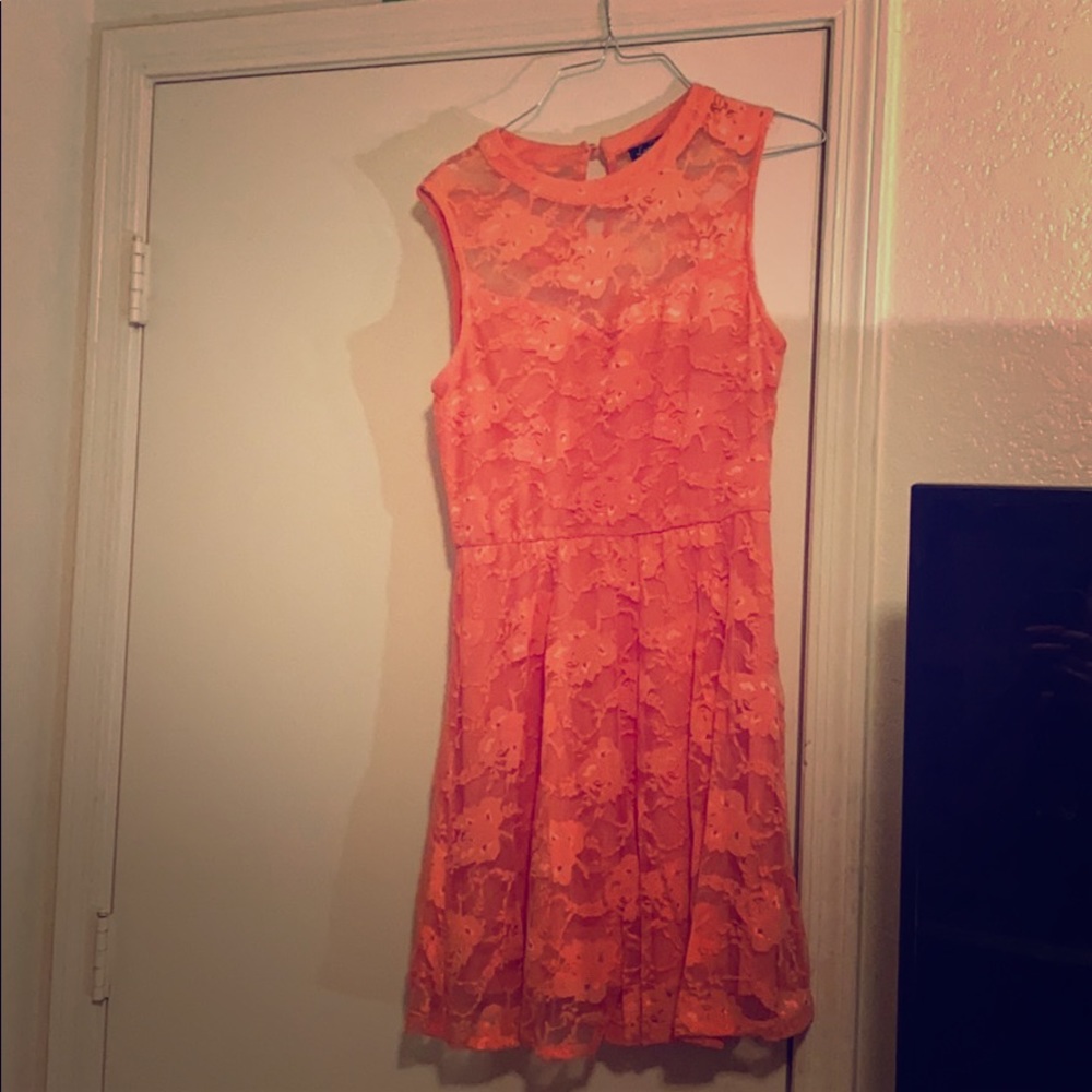 Peach colored dress